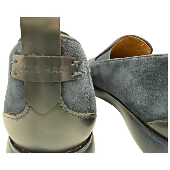 EUC Cole Haan Blue Suede Loafer Size 7 - Picture 4 of 5